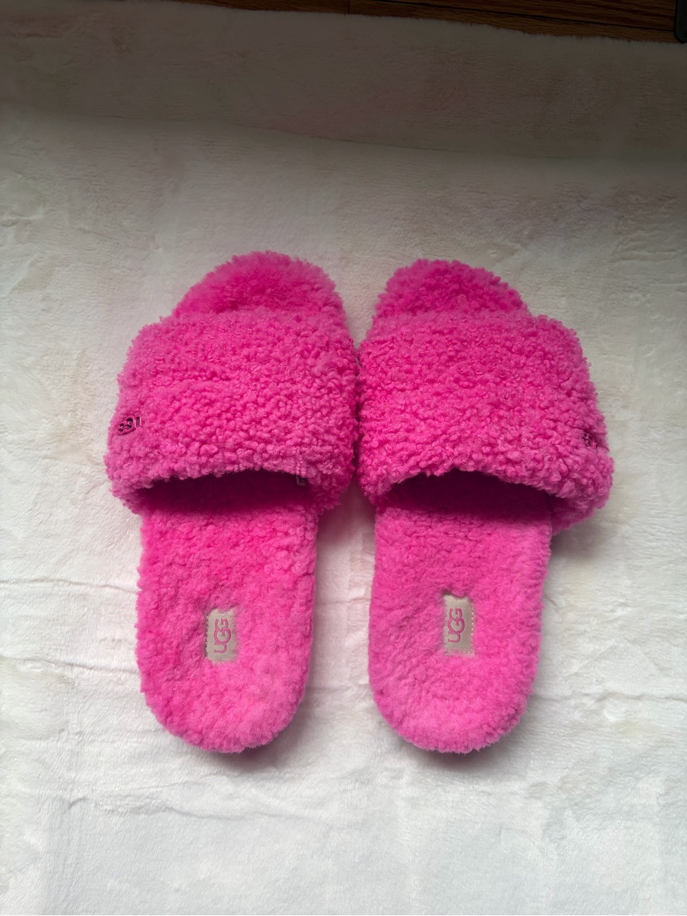 UGG Women's Sherpa Slide Slippers - Bright Pink